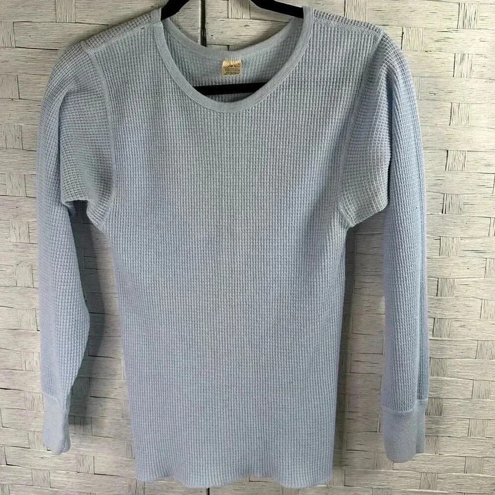 Northwest territory waffle knit long sleeve t-shirt cotton poly blend layering‎
